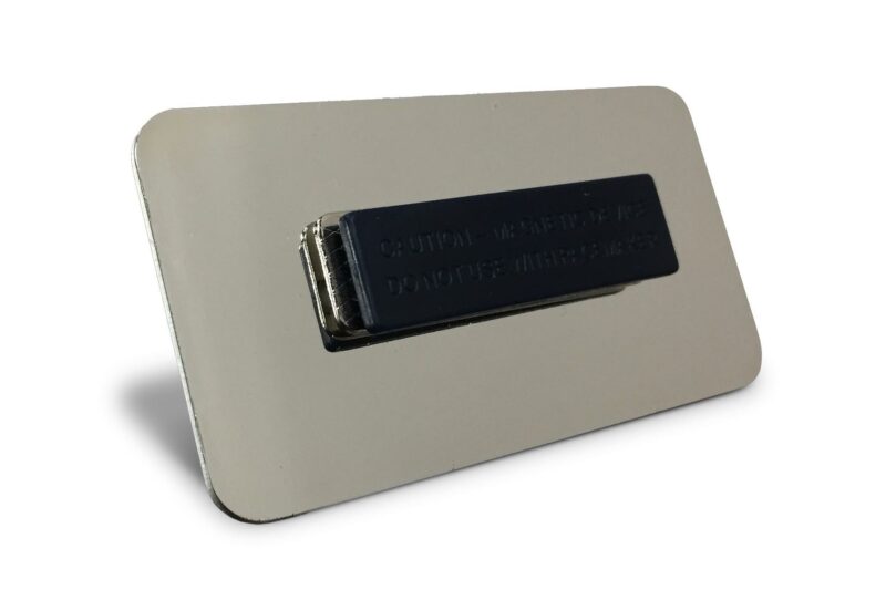 Framed Name Tag - Black /Silver Block 1.5x3 - Image 2