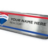 Framed Name Tag - Silver RE/MAX Balloon 1x3 Name Tag