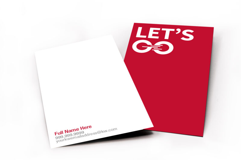 GO Pocket Card White/Red Let’s Go Business Card