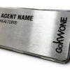 KWGOOne | Framed Name Tag - Silver Block 1.5x3